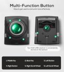 Nulea M512 Wireless Trackball Mouse, Ergonomic 55mm Trackball, Adjustable DPI for Precise Control, Left or Right Hand Compatible, Rechargeable, Multi-Device Bluetooth & 2.4GHz for PC, Laptop（Green）
