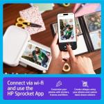 HP Sprocket Studio Plus 4x6 Wireless Instant Photo Printer, 10 Sheets + Cartridge, Wi-Fi, Premium Dye Sublimation, Compact Home Use, Prints Vibrant Color Pictures, Editing App for Creative Photos