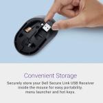 Dell Mobile Wireless Mouse - MS3320W, Wireless - 2.4 GHz, Bluetooth 5.0, Optical LED, Mechanical Scroll, 1600 DPI, 3-Buttons - Black