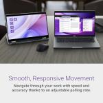 Dell Mobile Wireless Mouse - MS3320W, Wireless - 2.4 GHz, Bluetooth 5.0, Optical LED, Mechanical Scroll, 1600 DPI, 3-Buttons - Black