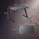 Homall 44-Inch Z-Shaped Gaming Desk - Black