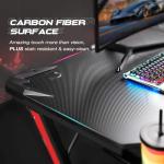 Homall 44-Inch Z-Shaped Gaming Desk - Black