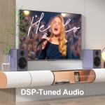 IBALL·BOX 60W Computer Speakers for Desktop PC, DSP, Bluetooth 5.3, 24-Bit Optical, USB-C, AUX, Silk-Dome Tweeter, Carbon-Fiber Driver, Desk Speakers for Laptop/Mac/Monitor, Slate Blue