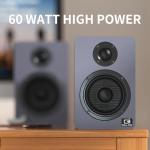 IBALL·BOX 60W Computer Speakers for Desktop PC, DSP, Bluetooth 5.3, 24-Bit Optical, USB-C, AUX, Silk-Dome Tweeter, Carbon-Fiber Driver, Desk Speakers for Laptop/Mac/Monitor, Slate Blue