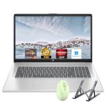 HP 17.3" Laptop, Full HD (1920 * 1080) Display, AMD Ryzen 5 Processor (Beats i7-11370H), 16GB RAM, 512GB SSD, Windows 11 Home, Webcam, Wi-Fi, Bluetooth, Natural Silver, Alpacatec Accessory