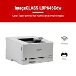Canon Color imageCLASS LBP646Cdw Wireless Laser Printer for Duplex Printing, White - 26 PPM Home Office, Small Office Printer