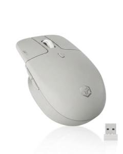 EWEADN Q21 Wireless Mouse for Small Hands, Dual Mode Bluetooth & 2.4G Rechargeable Computer Mouse, Silent Floating Buttons, 3 Adjustable DPI Portable Multi-Device PC Mouse for Office, Laptop, Mac-Grey