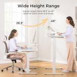 COMHOMA Electric Standing Desk with Drawers, 48 x 24'' Sit Stand up Desk with Monitor Stand, Laptop Stand, Height Adjustable Ergonomic Home Office Computer Desk with Memory Preset Controller