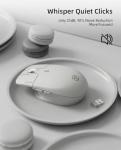 EWEADN Q21 Wireless Mouse for Small Hands, Dual Mode Bluetooth & 2.4G Rechargeable Computer Mouse, Silent Floating Buttons, 3 Adjustable DPI Portable Multi-Device PC Mouse for Office, Laptop, Mac-Grey