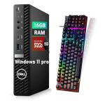 Dell OptiPlex 5090 Mini Business Desktop PC, 6-Core i5-11500T, 16GB RAM, 512GB SSD, Mouse, Keyboard, Windows 11 Pro (Renewed)