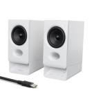 Edifier R20BT Computer Speakers, 2.75" Full-Range Drivers, Bluetooth 6.0,Touch Controls, AUX & USB-C Inputs, Headphone Jack, Custom Ambient Light & Sound Profiles via APP- White