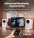 Edifier R20BT Computer Speakers, 2.75" Full-Range Drivers, Bluetooth 6.0,Touch Controls, AUX & USB-C Inputs, Headphone Jack, Custom Ambient Light & Sound Profiles via APP- White