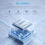 Auusda Laptop Computer, 32GB RAM, 1TB SSD, Ryzen 5 3000 Series 4C8T 3.7/2.1GHz, 16" FHD+, Webcam, Privacy Shutter, Backlit KB, Fingerprint, USB-C 65W Charging, 3 USBA, Win11Pro, WiFi 6, T160R, Black