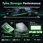 Tylvx 18.5" FHD Laptop Computer, 24GB RAM 1TB SSD, Dual-Core m3-8100Y up to 3.4GHz, HDMI,RJ45,Large Screen Win11 Laptop for Student, Home Business, Multitasking & Entertainment