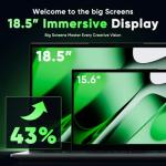 Tylvx 18.5" FHD Laptop Computer, 24GB RAM 1TB SSD, Dual-Core m3-8100Y up to 3.4GHz, HDMI,RJ45,Large Screen Win11 Laptop for Student, Home Business, Multitasking & Entertainment