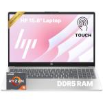 HP 15.6" FHD Touchscreen Business Laptop • 2026 Edition • AMD Ryzen 5 7520U • 8GB DDR5 • 128GB PCIe SSD • Copilot AI • Wi-Fi 6 • Numeric Keypad • Windows 11 • w/o Mouse