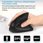 Lekvey Rechargeable Vertical Ergonomic Wireless Mouse