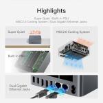 Beelink Mini PC, AMD Ryzen 5 5625U(7nm, 6C/12T) up to 4.3GHz, Mini Computer 16GB DDR4 RAM 500GB PCIe3.0 SSD, Micro PC 4K@60Hz Dual Display/Built-in PSU/WiFi6/BT5.2/Office/Home/HTPC/1000Mbps/W-11 Pro