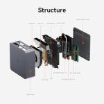 Beelink Mini PC, AMD Ryzen 5 5625U(7nm, 6C/12T) up to 4.3GHz, Mini Computer 16GB DDR4 RAM 500GB PCIe3.0 SSD, Micro PC 4K@60Hz Dual Display/Built-in PSU/WiFi6/BT5.2/Office/Home/HTPC/1000Mbps/W-11 Pro