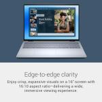Dell 16 Laptop DC16251-16.0-inch 16:10 2K Touchscreen Display, Intel Core 7 150U Processor, 16GB DDR5 RAM, 1TB SSD, Intel Graphics, Windows 11 Home, 1 Year Basic Onsite Service, Cloud Blue