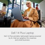 Dell 14 Plus Laptop DB14250-14-inch 16:10 2.5K (2560x1600) Display, Intel Core Ultra 7-258V, 32GB LPDDR5X RAM, 1TB SSD, Intel Arc Graphics, Backlit Copilot Key Keyboard, Windows 11 Home