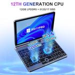 KOOSMILE Mini Laptop, Small Laptop Win11 Pro 8 inch HD Touch Screen N150 2-in-1 Pocket PC 12GB LPDDR5 RAM, 512GB/1TB SSD Wi-Fi 6,BT 5.2,HDMI,2MP Camera Convertible Laptop(N150-12GB+1TB)