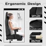 Homall Ergonomic Gaming Chair with Footrest - Black