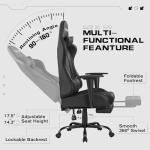 Homall Ergonomic Gaming Chair with Footrest - Black