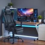 Homall Ergonomic Gaming Chair with Footrest - Black