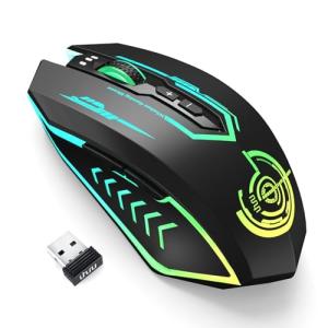 DOSNTO Wireless Gaming Mouse - 10,000 DPI, 6 Buttons
