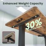 CubiCubi Electric Standing Desk, 48 x 24 Inches Height Adjustable Sit Stand Desk, Ergonomic Home Office Computer Workstation, Rustic Brown
