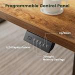 CubiCubi Electric Standing Desk, 48 x 24 Inches Height Adjustable Sit Stand Desk, Ergonomic Home Office Computer Workstation, Rustic Brown