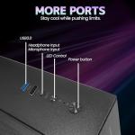 suevery Gaming Desktop Computer | 16G Memory | 512G SSD | AMD Ryzen5 5600GT | 6Core CPU Integration Radeon Vega Graphics | Wi-Fi Prebuilt Gamer Pc Black