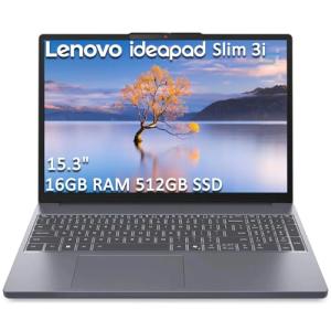Lenovo IdeaPad Slim 3 X Touchscreen Laptop (15.3" FHD+, Snapdragon X (> i7-1355U), 16GB 8448MT/s, 512GB SSD) AI Copilot+ PC for Business, Fingerprint, Backlit, Wi-Fi 7, 22-Hr Battery Life, Win 11 Home