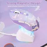 DAREU Wireless Gaming Mouse with Charging Dock Rechargeable RGB,12K DPI,7 Programmable Buttons High-Precision Sensor [300IPS] [1000Hz] for PC Notebook Mac