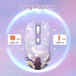 DAREU Wireless Gaming Mouse with Charging Dock Rechargeable RGB,12K DPI,7 Programmable Buttons High-Precision Sensor [300IPS] [1000Hz] for PC Notebook Mac