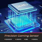 DAREU Wireless Gaming Mouse with Charging Dock Rechargeable RGB,12K DPI,7 Programmable Buttons High-Precision Sensor [300IPS] [1000Hz] for PC Notebook Mac