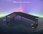 Coleshome 66" L-Shaped Gaming Corner Desk