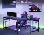 Coleshome 66" L-Shaped Gaming Corner Desk