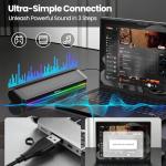 GTIMLMC Computer Speakers for Desktop, HiFi Stereo PC Soundbar with Dynamic RGB Lighting, USB & Type-C Plug&Play, Volume Control Knob, Wired Speakers for Gaming, Laptop, Monitor, Office