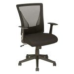 Brenton Studio Radley Black Mesh Mid-Back Chair