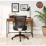 Brenton Studio Radley Black Mesh Mid-Back Chair