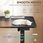 Homiflex 2-in-1 L Shaped Electric Standing Desk with Bookcase, 77.8'' Large Office Desk with Height Adjustable, File Drawer and Power Outlets, Variable Computer Desk Set for Home Office, Black