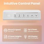 HUANUO 32" Small Electric Standing Desk Adjustable Height, 4 Memory Height Settings, Sit Stand Up Desk for Home Office & Computer Workstation, LightWalnut