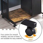 Yaheetech 3-Tier Compact Computer Desk in Rustic Brown