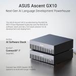 ASUS Ascent GX10 Personal AI Supercomputer with NVIDIA GB10 Superchip, 128GB LPDDR5x RAM, 1TB PCIe G4x4 NVMe SSD, Wi-Fi 7 & BT5.4, DGX OS, and Gray Anodized Metal Chassis with Stackable Magnetic Feet
