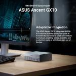 ASUS Ascent GX10 Personal AI Supercomputer with NVIDIA GB10 Superchip, 128GB LPDDR5x RAM, 1TB PCIe G4x4 NVMe SSD, Wi-Fi 7 & BT5.4, DGX OS, and Gray Anodized Metal Chassis with Stackable Magnetic Feet