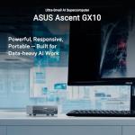 ASUS Ascent GX10 Personal AI Supercomputer with NVIDIA GB10 Superchip, 128GB LPDDR5x RAM, 1TB PCIe G4x4 NVMe SSD, Wi-Fi 7 & BT5.4, DGX OS, and Gray Anodized Metal Chassis with Stackable Magnetic Feet
