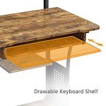 Yaheetech 3-Tier Compact Computer Desk in Rustic Brown
