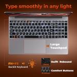 MOONFISH Gaming Laptop Computer 2026, 15.6 Inch Lap Top Pc Window 11 Pro, 16GB RAM 512GB SSD, Core i5 Processor(up to 2.8GHz), Backlit Keyboard, FHD 1920 * 1080, Office 365, Business, Student